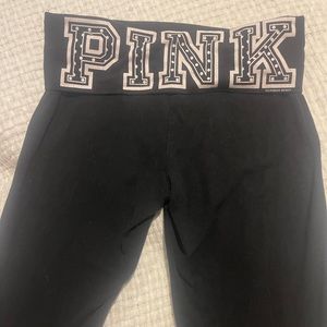 Victoria secret pink black yoga pants